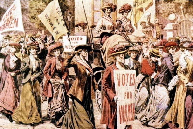 sufragistas mujeres por el voto